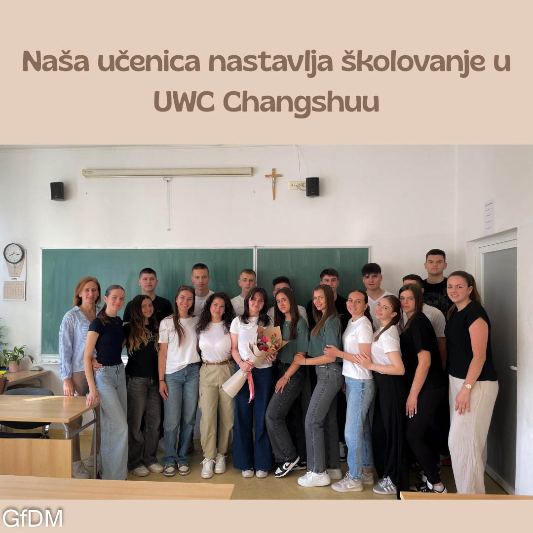 Naša učenica nastavlja školovanje u UWC Changshuu